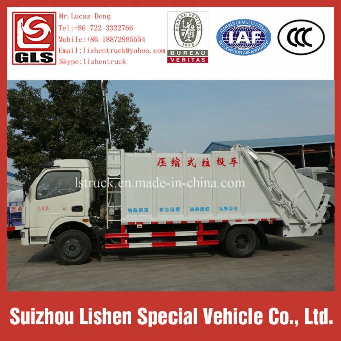 8 Ton Garbage Compactor Truck Dongfeng Compactor Garbage Truck Automatic Garbage Compression 