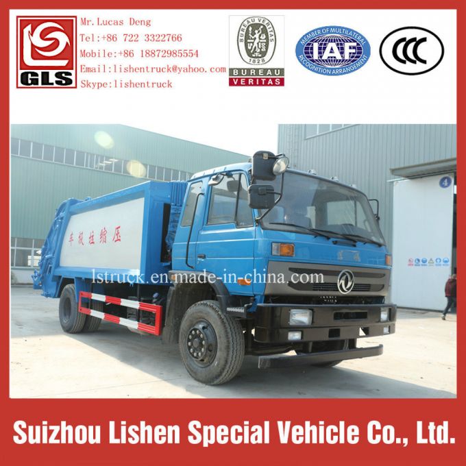 Compressible Garbage Truck High Quality 12 Cbm Dongfeng Rubbish Compress Refuse Compactor 
