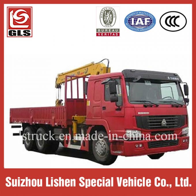 12 Tons Crane Truck Sinotruk HOWO 6X4 Truck Mounted Crane for Sale 