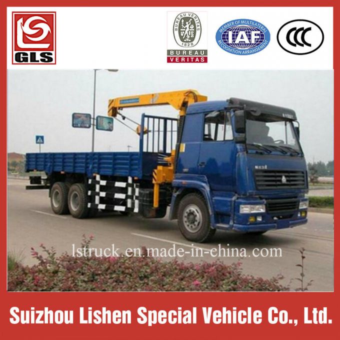 10-15 Tons Crane Truck Sinotruk HOWO 6X4 Mounted Crane for Sale 