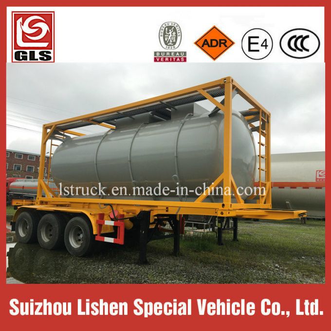 21000L Tank Container with Heating Insulated System Yellow Phosphorus Semi Trailer 