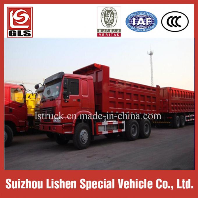 China 6*4 Tipper Truck Euro2 Dump Truck for Sale Export to Africa 