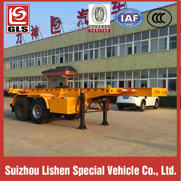 2-Axle Flatbed Container Semi Trailer 