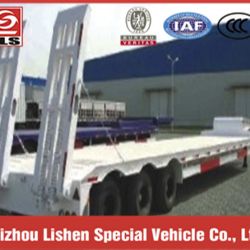 GLS 3 Axles Lowbed Semi Trailer with Terminal Tractor