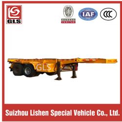 GLS Low Price Flatbed Semi Trailer with 8 Wheels