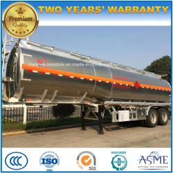 35cbm Aluminium Alloy Tanker Trailer 2 Axles Stainless Steel Tanker