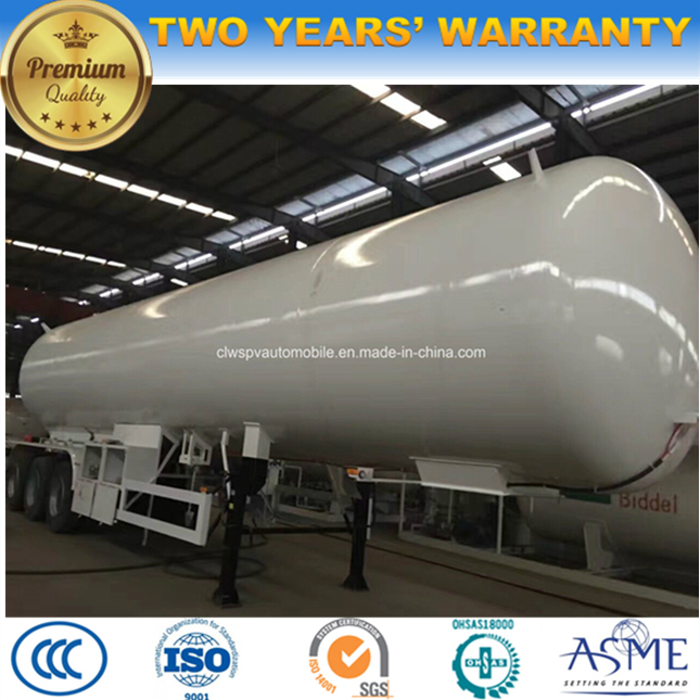 3 Axles 56 Cbm M3 Gas Tanker 56000 Liters Heavy Duty LPG Tank Trailer 