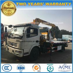 6 Wheels Wrecker Truck Mounted with Crane for Sale
