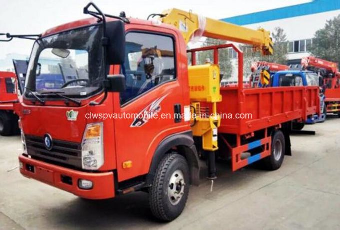 4X2 Sinotruk 3 Tons 4t Truck with Hydraulic Crane for Sale 