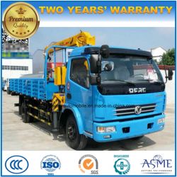 Dongfeng 6 Wheels 4 Tons Crane Truck Mounted with Crane