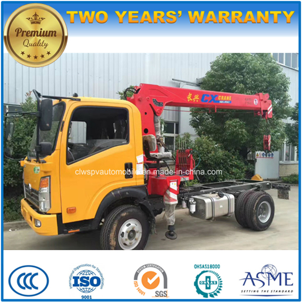 Sinotruk 5t Mini Truck Mounted with 3t Crane Price 