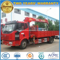 FAW5t 6t 160HP Cargo Truck Mounted with Telescopic Crane Price