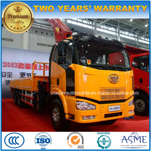 6X4 10 Tons Telescopic Foldable Arm Truck with Loading Crane 