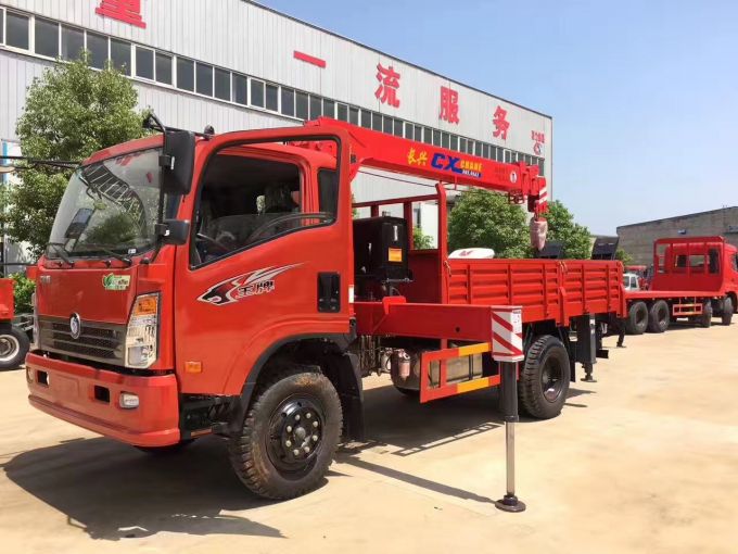 Sinotruk Small 6 Wheels Boom Truck Mounted Crane Price 