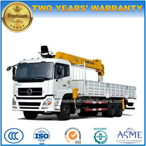 12t Telescopic Straight Boom Lorry Crane Truck Mounted with Crane 