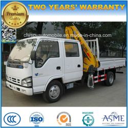 Isuzu Double Cab 2 Tons Foldable Crane Mounted with on Truck
