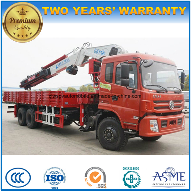 6*4 Heavy Duty 16 Tons Truck Mounted with Folding Arm Crane Truck 