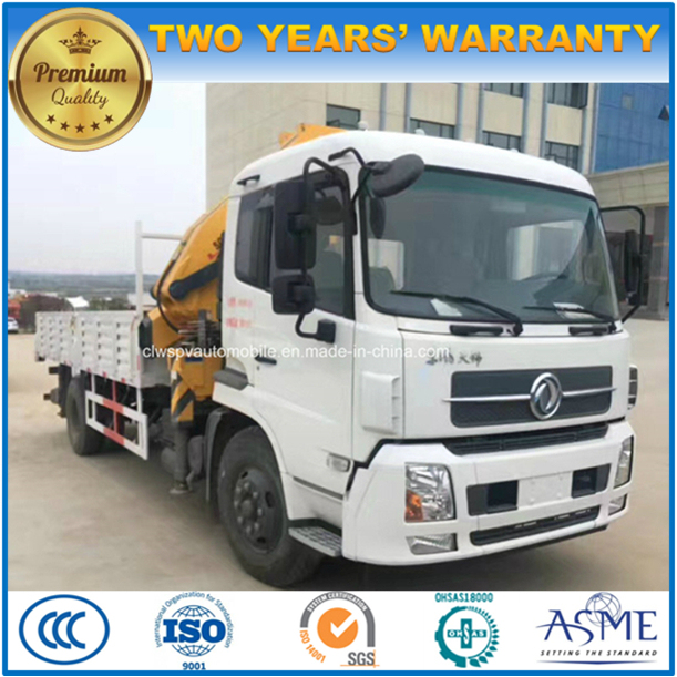 Dongfeng LHD 180HP Hydraulic Truck Mounted Foldable Arm Crane Truck 