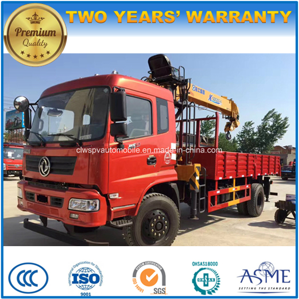 Dongfeng 4X2 6 Wheels 10 Tons Truck with Loading Crane Truck 