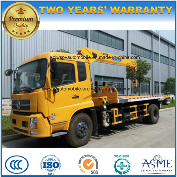 Dongfeng 6 Wheels 8 Tons Wrecker Truck with Crane Price 