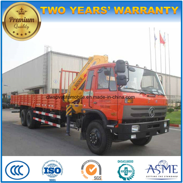 Dongfeng 6*4 8 Tons Folding Arm Crane Truck Mounted with Crane 