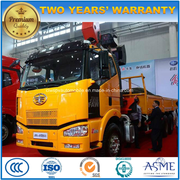 FAW 6*4 Folding Arm Crane Truck Mounted with 6 Tons Crane Price 