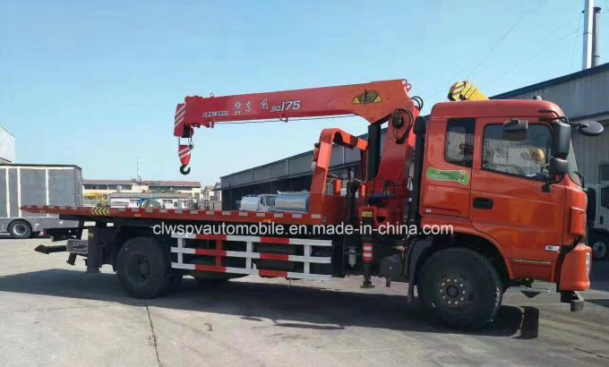 4X2 Wrecker 6 Tons Loading Truck with Telescopic Crane Price 