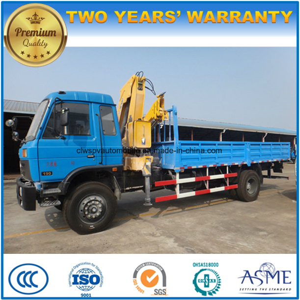 6 Wheels Cargo Loading Truck Mounted with 5 Tons Folding Arm Crane 