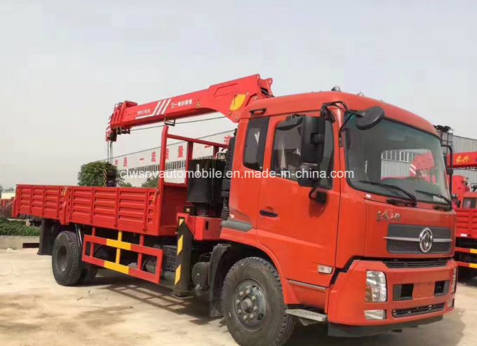 Dongfeng 4*2 180 HP Telescopic Crane Mounted on Cargo Truck Price 