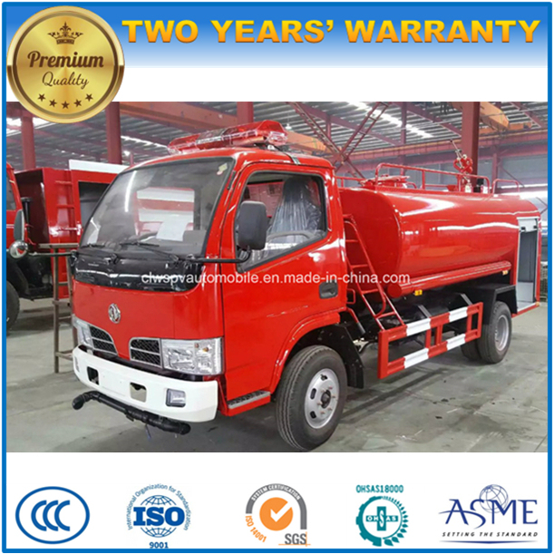 4X2 Hot Sale Water Fire Fighting Truck 5000 Liters Water Tender Truck 