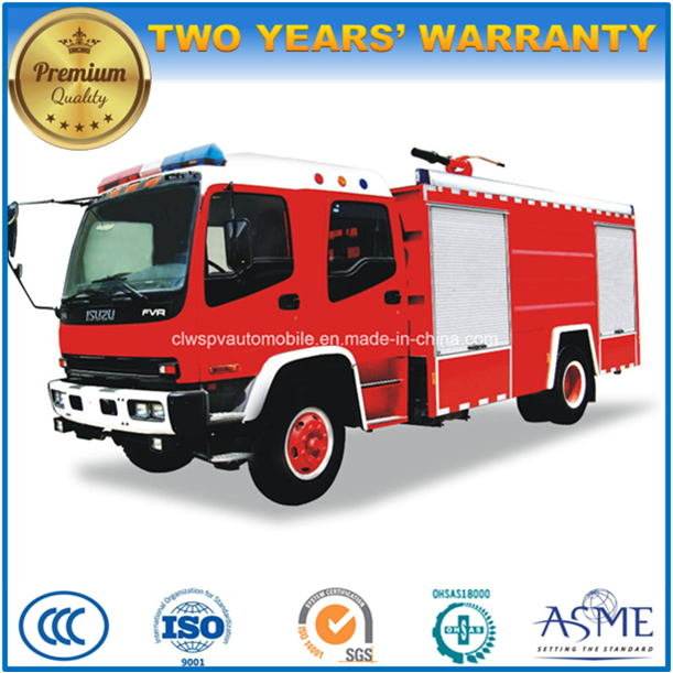 6 Wheels Isuzu 5 T Fire Tender 2 T Foam Tanker Fire Engine Truck 