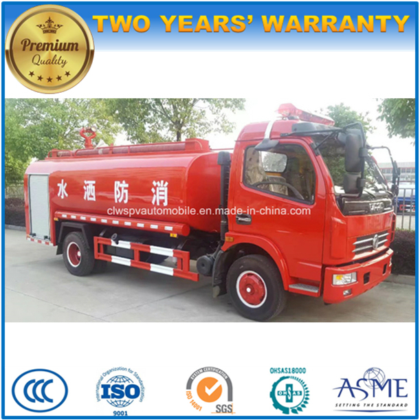 Dongfeng 4X2 6000 L Water Fire Fighting Truck 6 Kl Pumper 