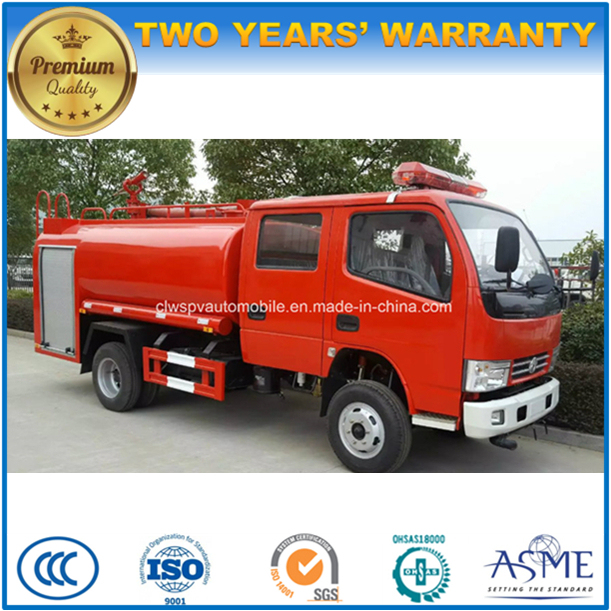 Dongfeng 4X2 Double Cab Water Tender 4500 Liters Fire Fighting Truck 