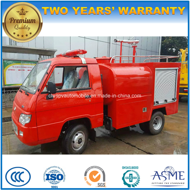 Small 6 Wheels Water Fire Truck 1500 L Fire Engine Pumper Vehicle 