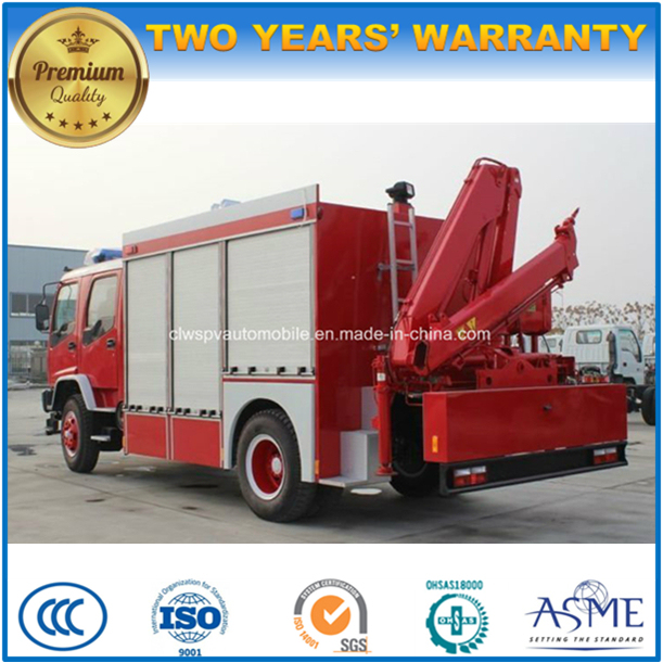 Isuzu Fire Engine 5000 Liters Water Fire Fighting Tank Truck with Crane 