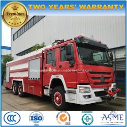 6X4 Sinotruk HOWO Heavy Duty 20 Tons Water Tanker Foam Fire Engine Truck