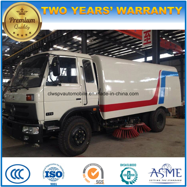 Dongfeng 6 Wheels Sweeping Machine 150 HP Road Sweeper Truck 