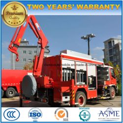 Dongfeng 4X2 Water Extinguish Fire Engine Truck with Rescue Crane