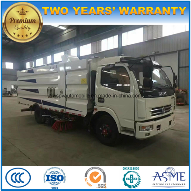 Dongfeng 6 Wheels Vacuum Road Washing Truck 5m3 Sweeper Truck 