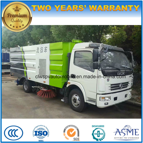 Dongfeng 90 Kw Street Washing 5 Kl Road Sweeper Truck 