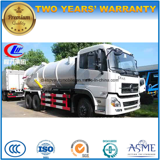 Dongfeng 6*4 16tons Vacuum Tank Truck Sewage Clean Truck 