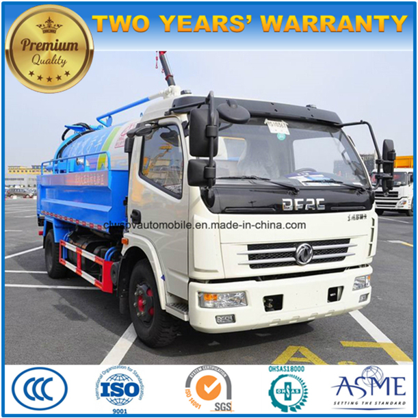 4X2 6 Tons Suction Sewage and High Pressure Wash Truck for Sale 