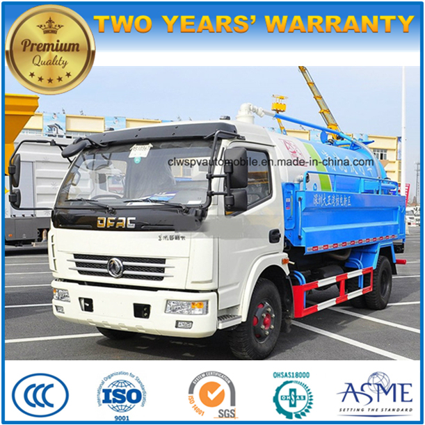 4X2 Dongfeng 125 HP Vacuum Suction Truck with Water Spray Truck 