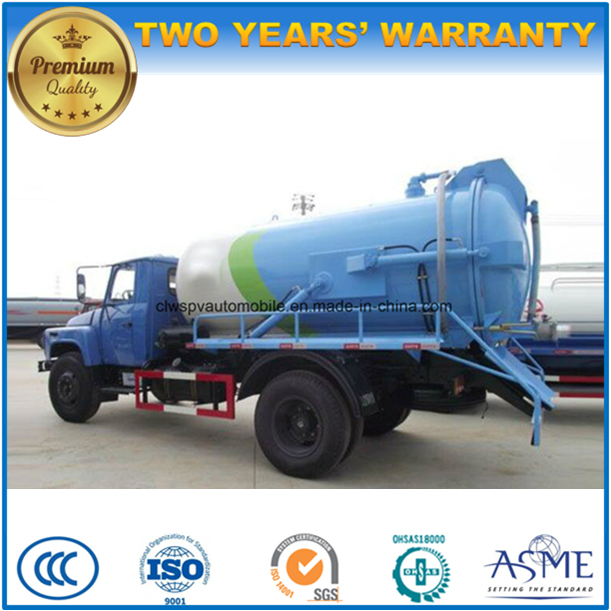 8 Cubic Meters Sewage Suction Truck Dongfeng Suction Type Sewer Scavenger 