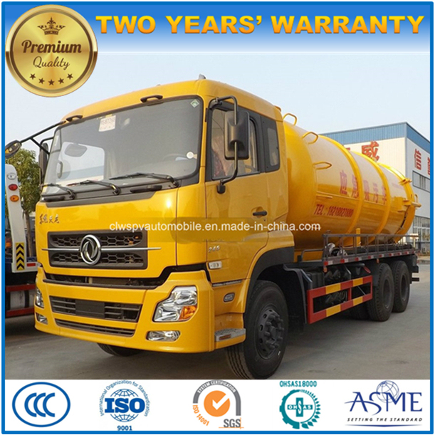 Dongfeng 6X4 Heavy Duty Suction Sewage Truck 18 Cubic Meters Vacuum Truck 