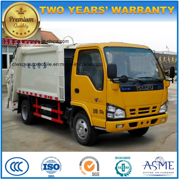 6 Wheels Isuzu Small Rubbish Collect Truck 4 Tons to 5 Tons Garbage Compactor Truck 