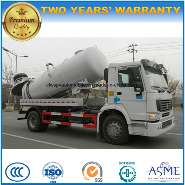 Sinotruk 12000 Liters Vacuum Tank Sewage Suction Truck 