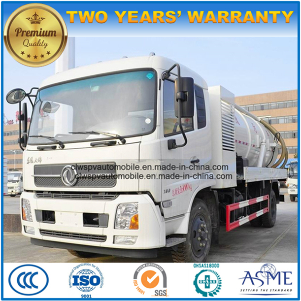 4X2 High Quality Vacuum Sewer Truck 15000 L Sewage Suction Truck 