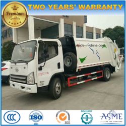 4X2 FAW 6 Tons Refuse Compress Truck 6 M3 Garbage Compactor Truck