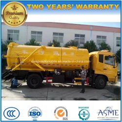 Dongfeng 4X2 Water Cleaning Vehicle 8000 L Sewer Suction Vacuum Tank Truck